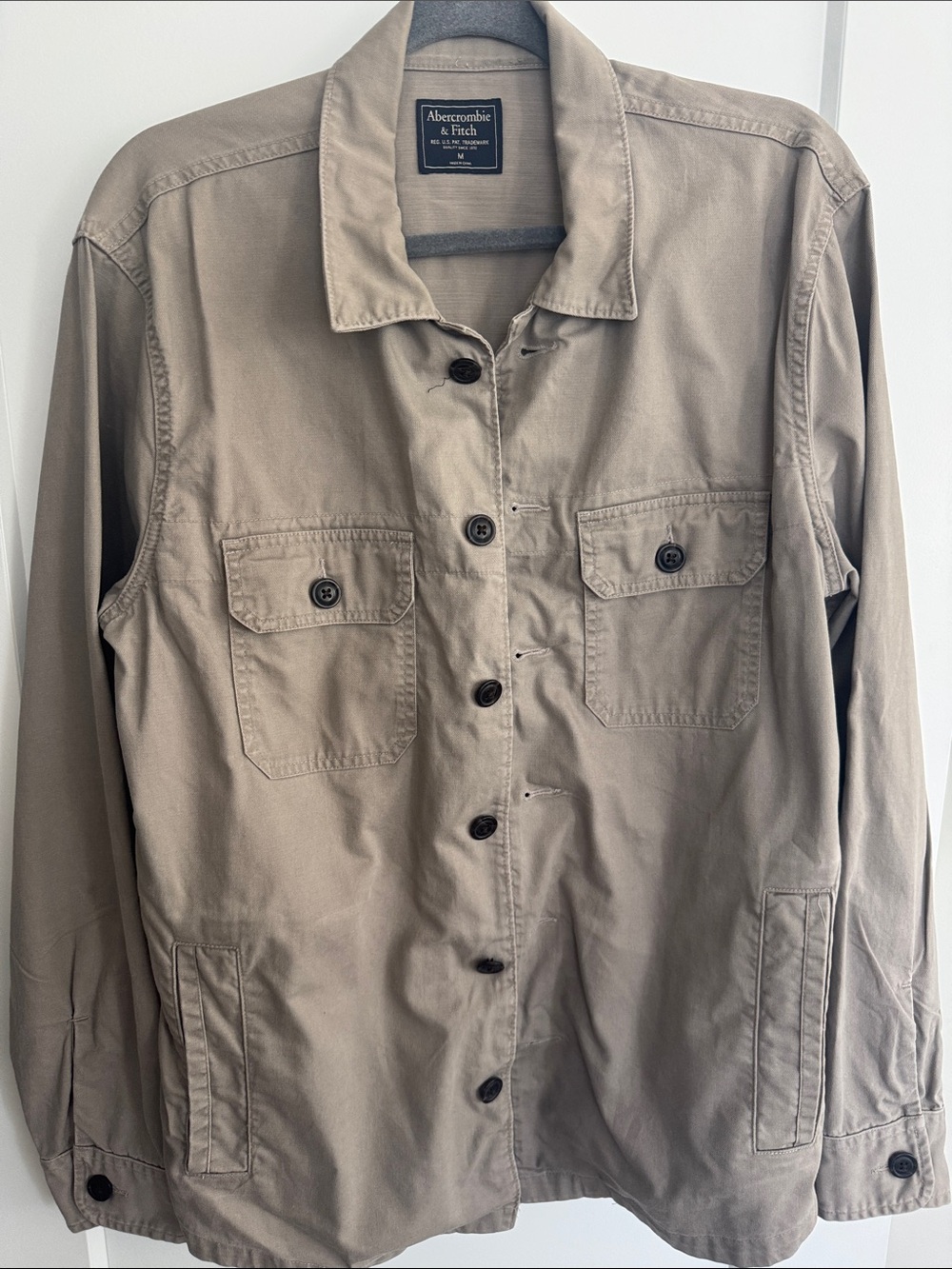 Abercrombie & Fitch Men's Taupe Utility Field Jacket